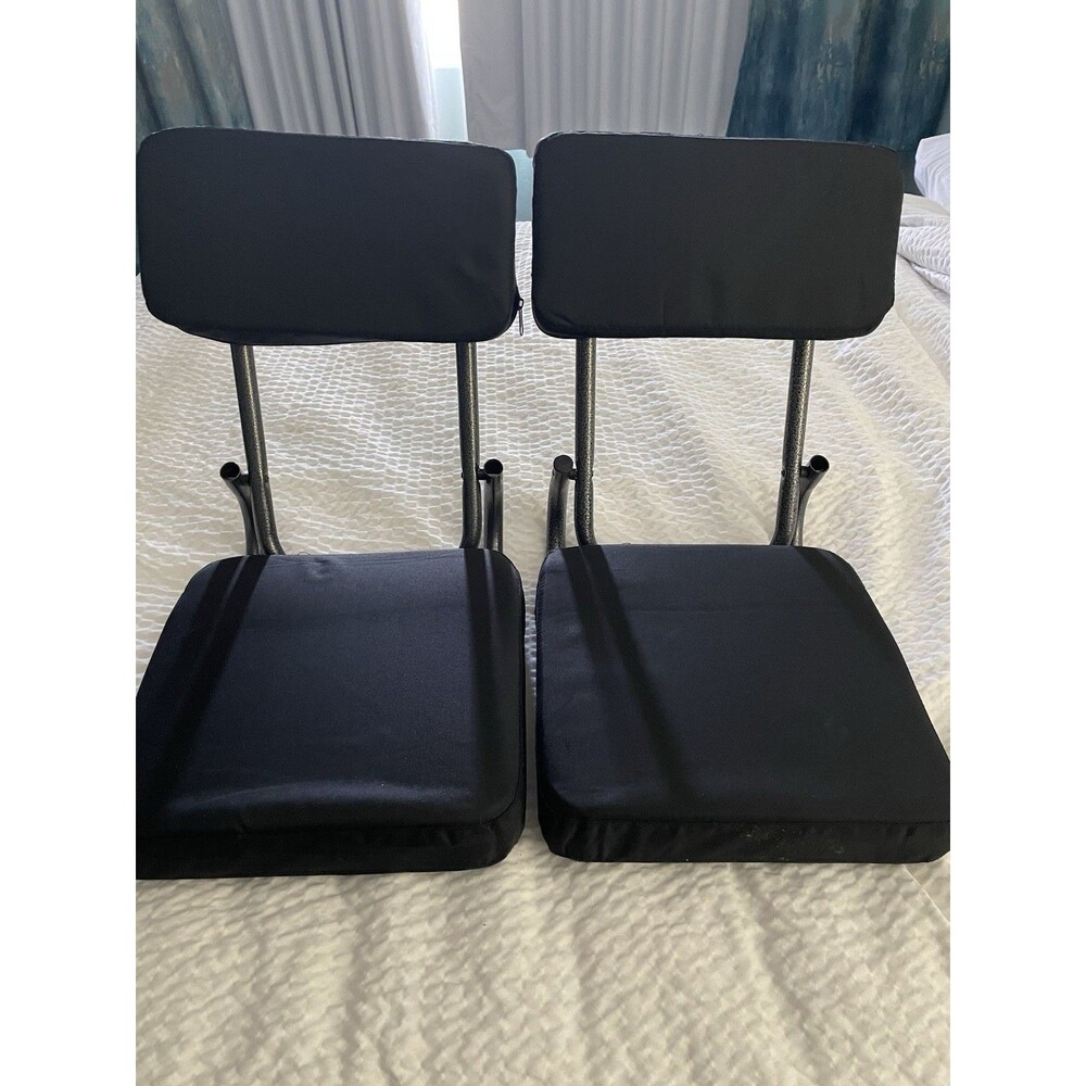 Lot of 2 Academy Sports Folding Stadium Seats with Backrest
